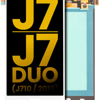 OLED Display ohne Rahmen für Samsung Galaxy J7 / J7 Duo (J710 / 2016) (professionell aufgearbeitet) (White (Weiß))