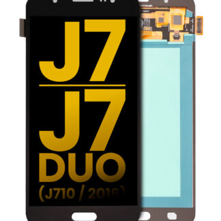 OLED Display ohne Rahmen für Samsung Galaxy J7 / J7 Duo (J710 / 2016) (professionell aufgearbeitet) (Black (Schwarz))