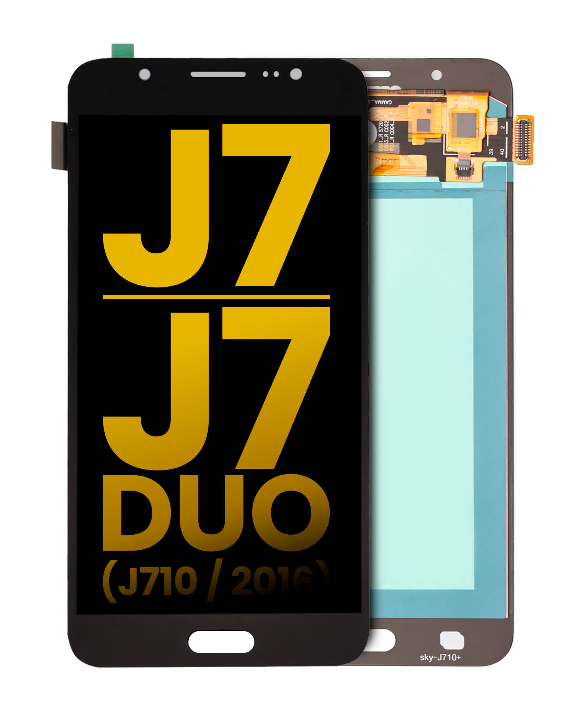 OLED Display ohne Rahmen für Samsung Galaxy J7 / J7 Duo (J710 / 2016) (professionell aufgearbeitet) (Black (Schwarz))