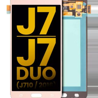 OLED Display ohne Rahmen für Samsung Galaxy J7 / J7 Duo (J710 / 2016) (professionell aufgearbeitet) (Gold)