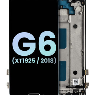LCD Display mit Rahmen für Motorola Moto G6 (XT1925 / 2018) (Original) (Black (Schwarz))