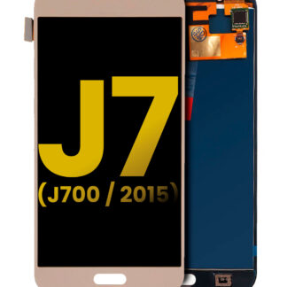 OLED Display ohne Rahmen für Samsung Galaxy J7 (J700 / 2015) (professionell aufgearbeitet) (Gold)