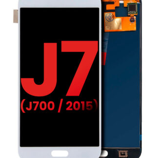 OLED Display ohne Rahmen für Samsung Galaxy J7 (J700 / 2015) (Aftermarket Plus) (White (Weiß))