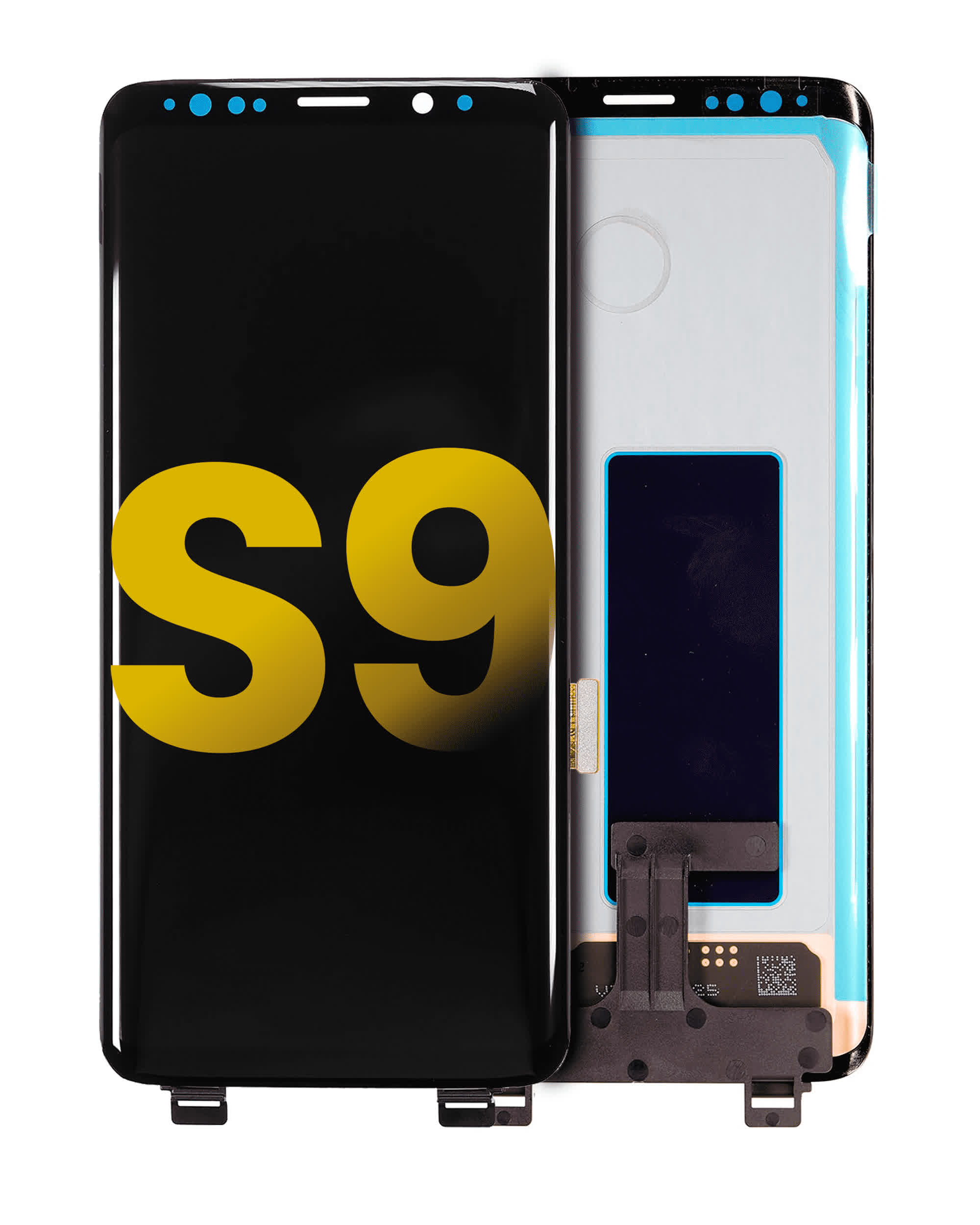 OLED Display ohne Rahmen für Samsung Galaxy S9 (professionell aufgearbeitet) (Midnight Black (Schwarz))