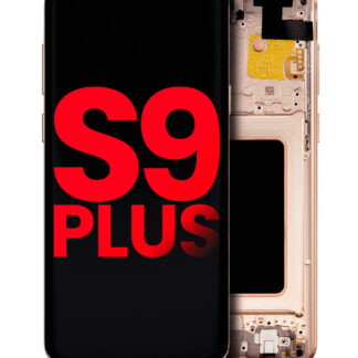 OLED Display mit Rahmen für Samsung Galaxy S9 Plus (Aftermarket Plus) (Sunrise Gold (Gold))