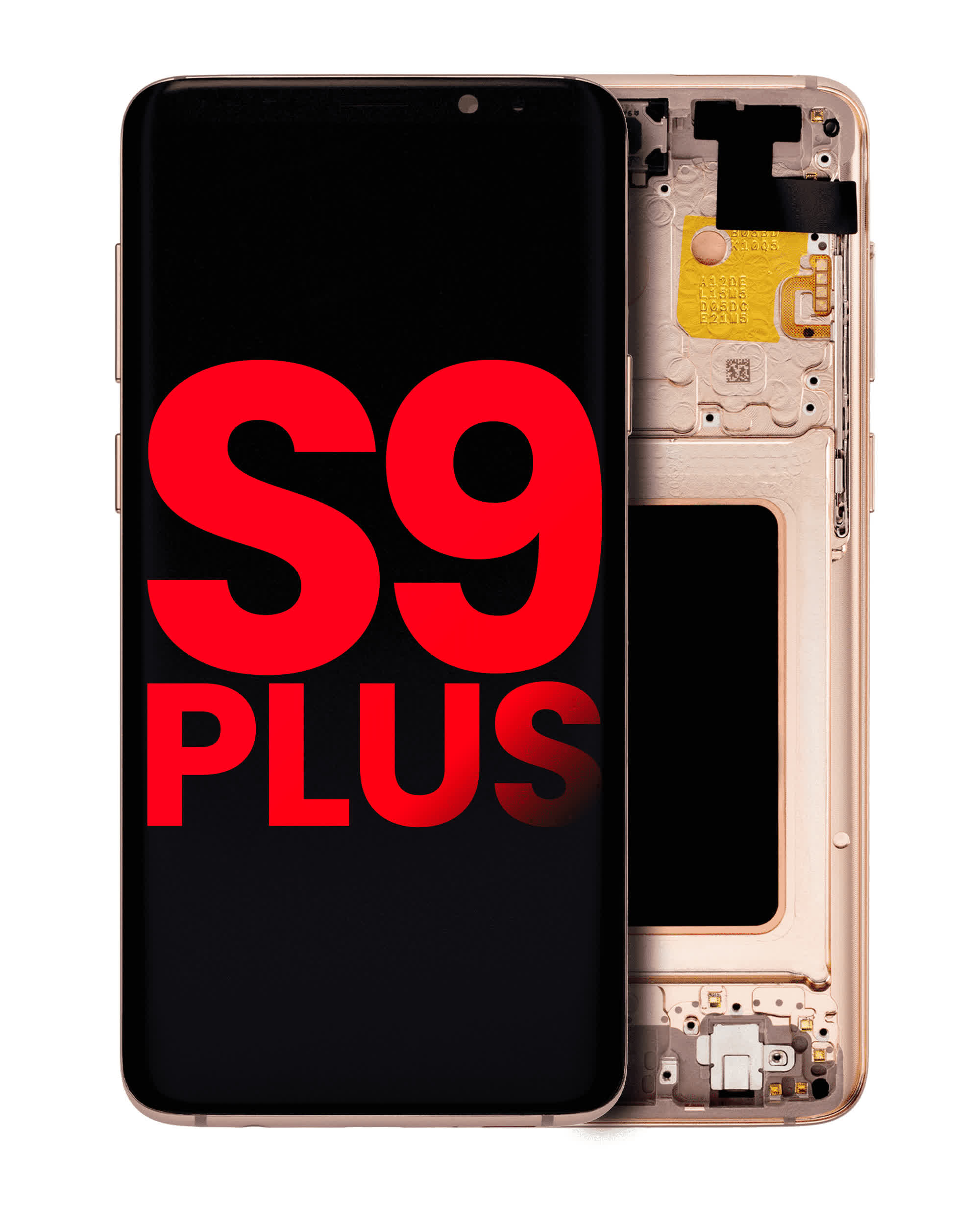 OLED Display mit Rahmen für Samsung Galaxy S9 Plus (Aftermarket Plus) (Sunrise Gold (Gold))