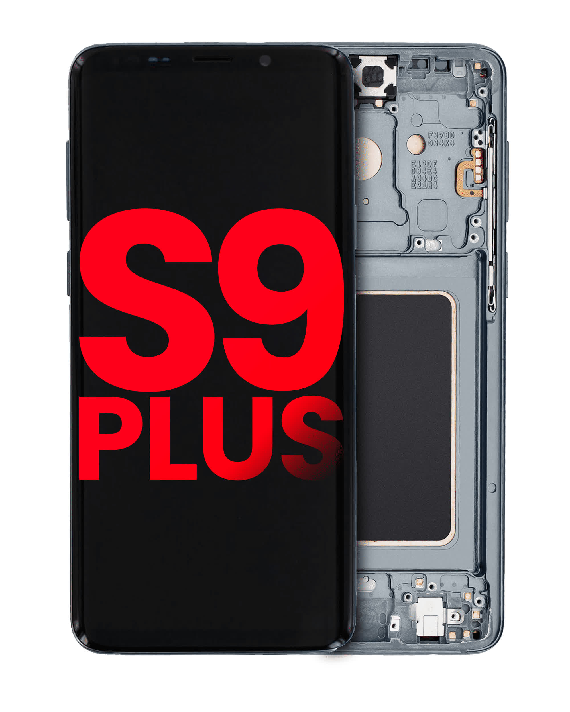 OLED Display mit Rahmen für Samsung Galaxy S9 Plus (Aftermarket Plus) (Titanium Gray (Grau))