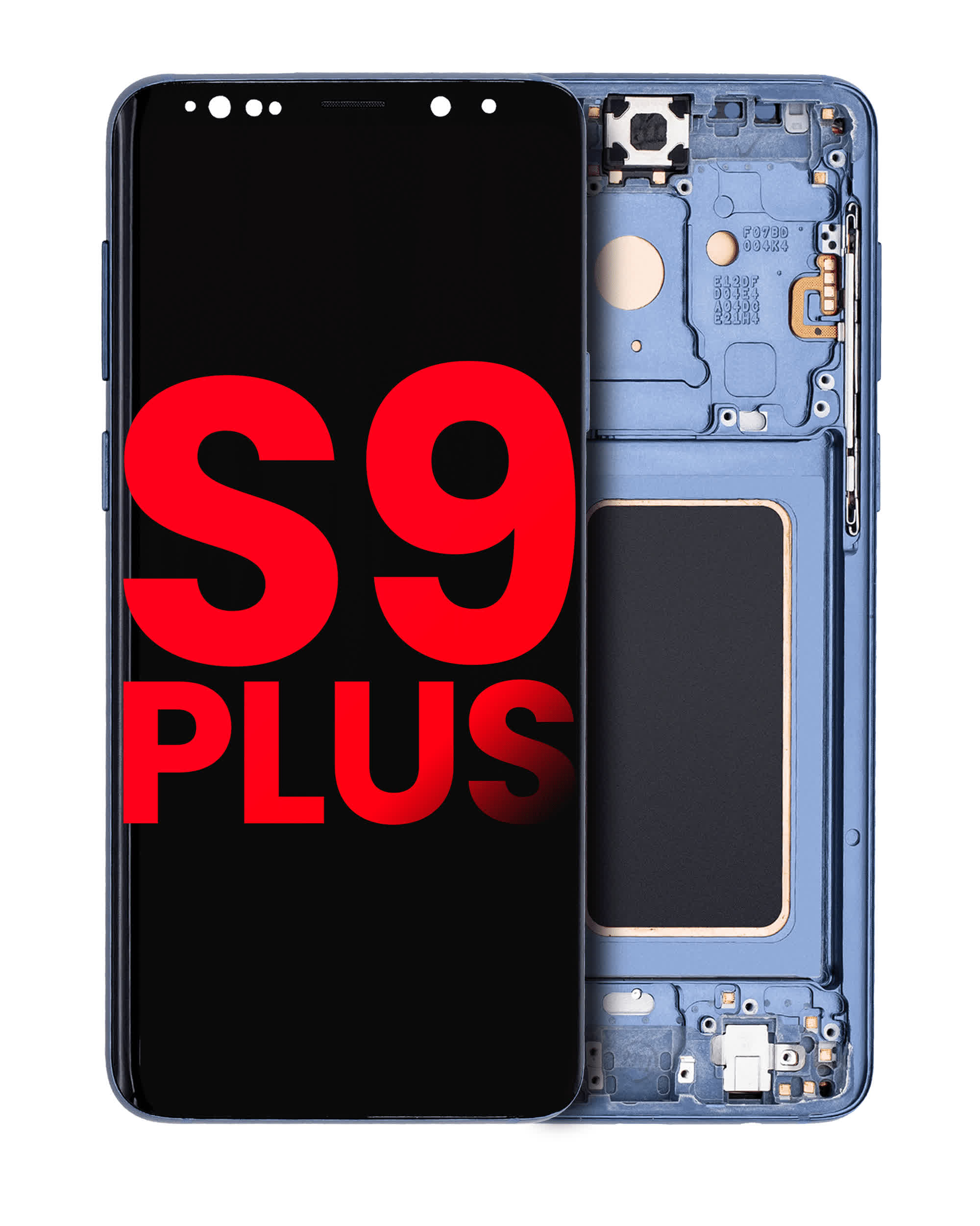 OLED Display mit Rahmen für Samsung Galaxy S9 Plus (Aftermarket Plus) (Coral Blue (Blau))
