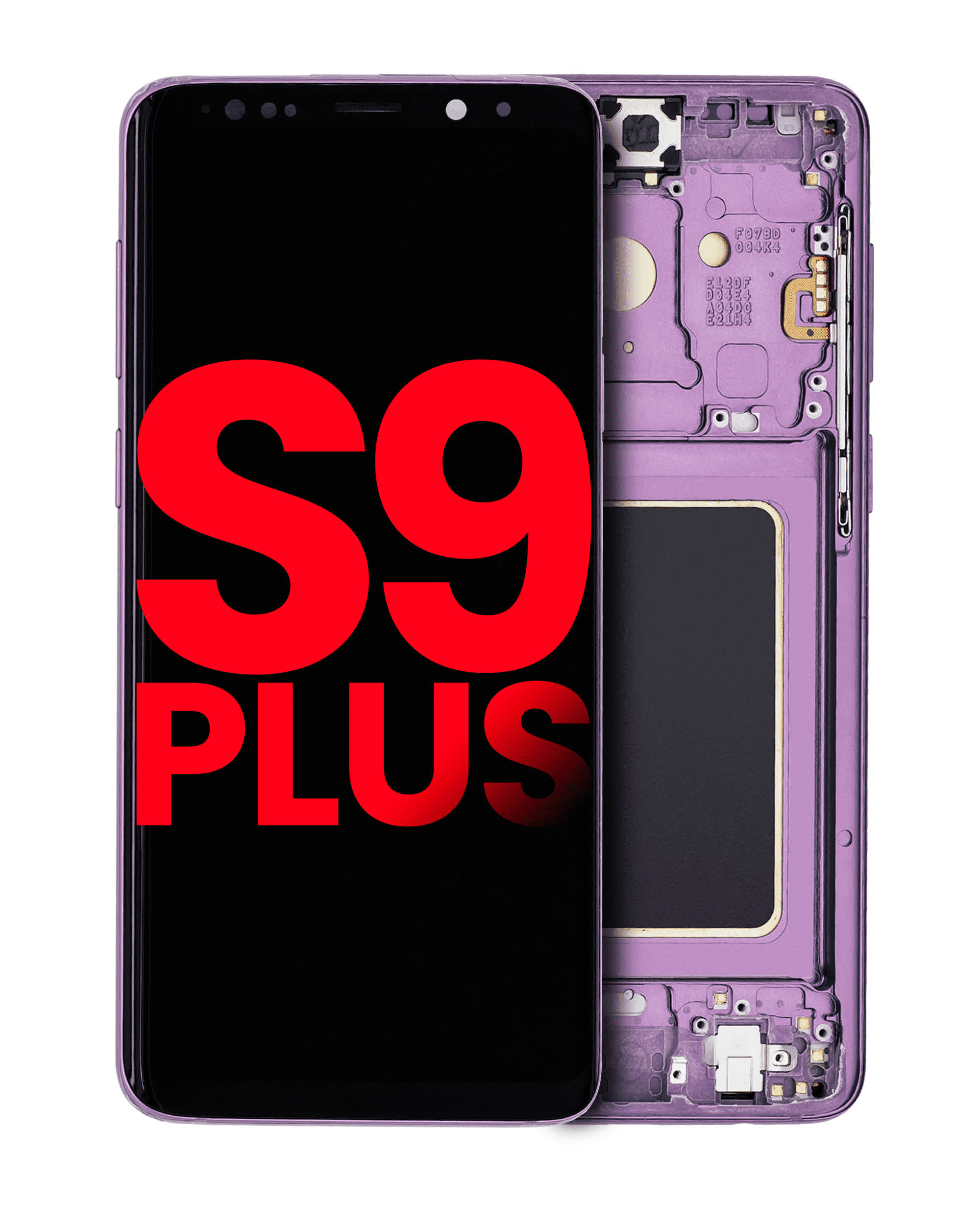 OLED Display mit Rahmen für Samsung Galaxy S9 Plus (Aftermarket Plus) (Lilac Purple (Violett))