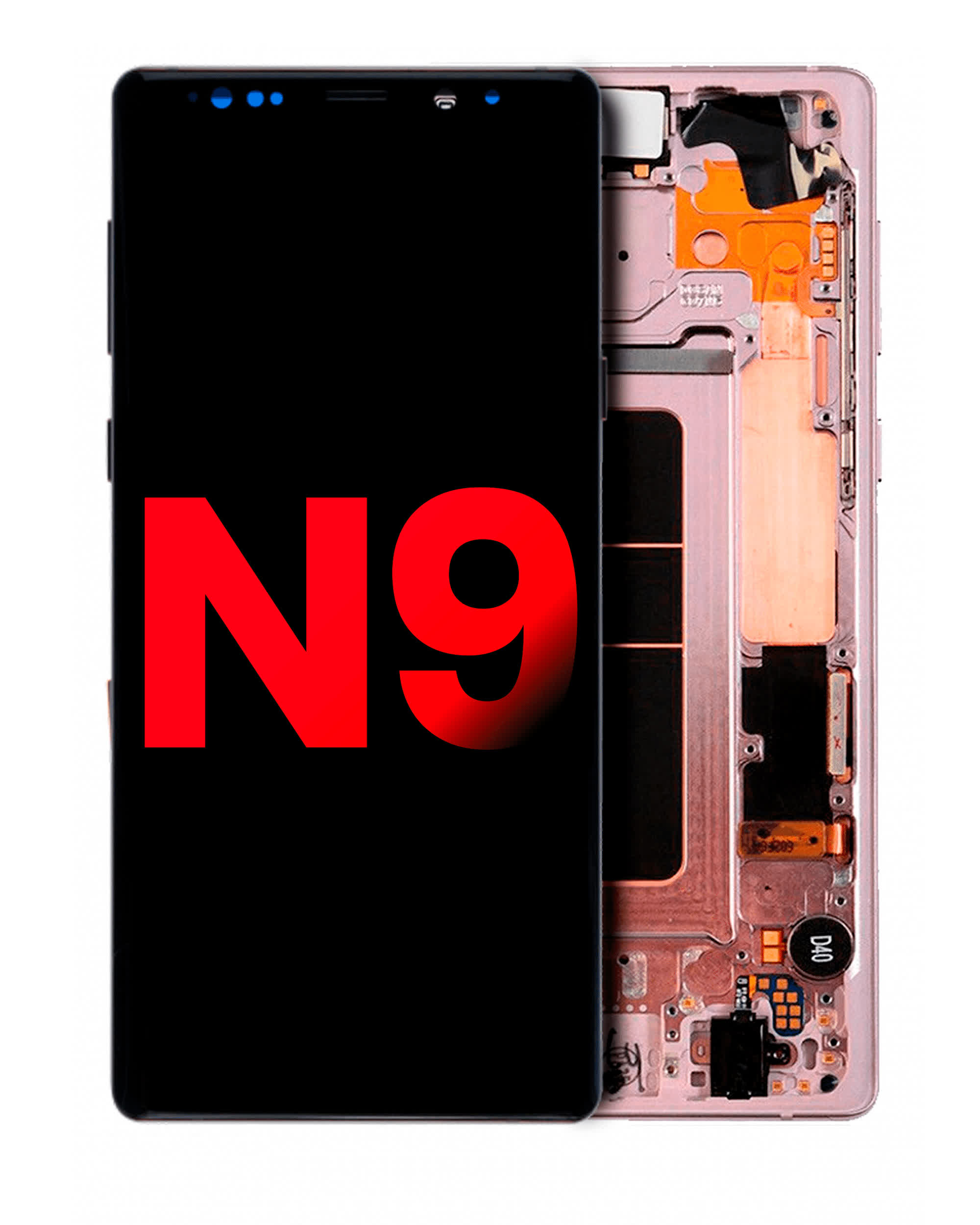 OLED Display mit Rahmen für Samsung Galaxy Note 9 (Aftermarket Plus) (Alpine White)
