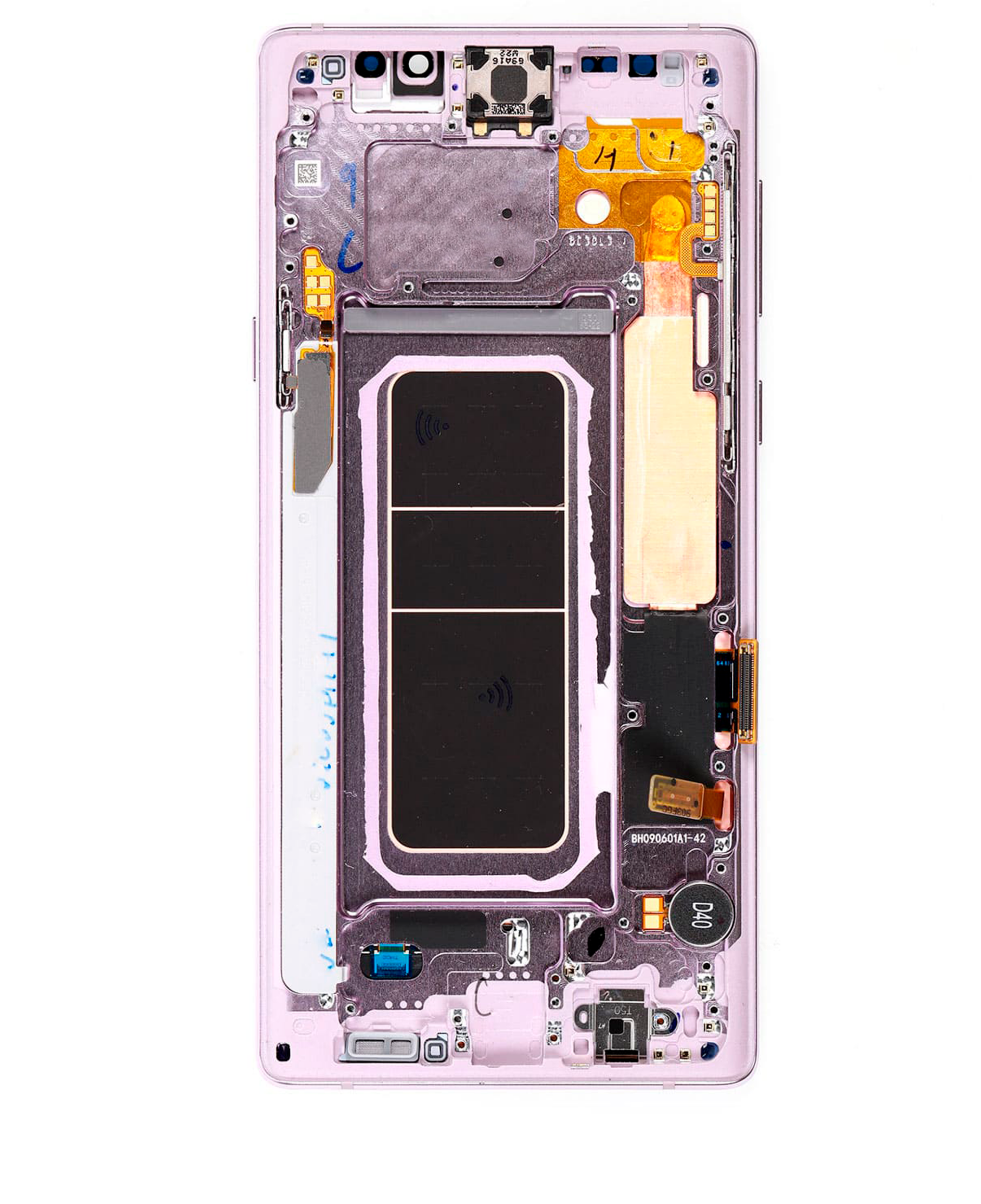 OLED Display mit Rahmen für Samsung Galaxy Note 9 (Aftermarket Plus) (Lavender Purple) – Bild 3