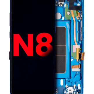 OLED Display mit Rahmen für Samsung Galaxy Note 8 (Aftermarket Plus) (Deep sea Blue)