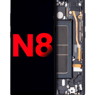 OLED Display mit Rahmen für Samsung Galaxy Note 8 (Aftermarket Plus) (Midnight Black (Schwarz))