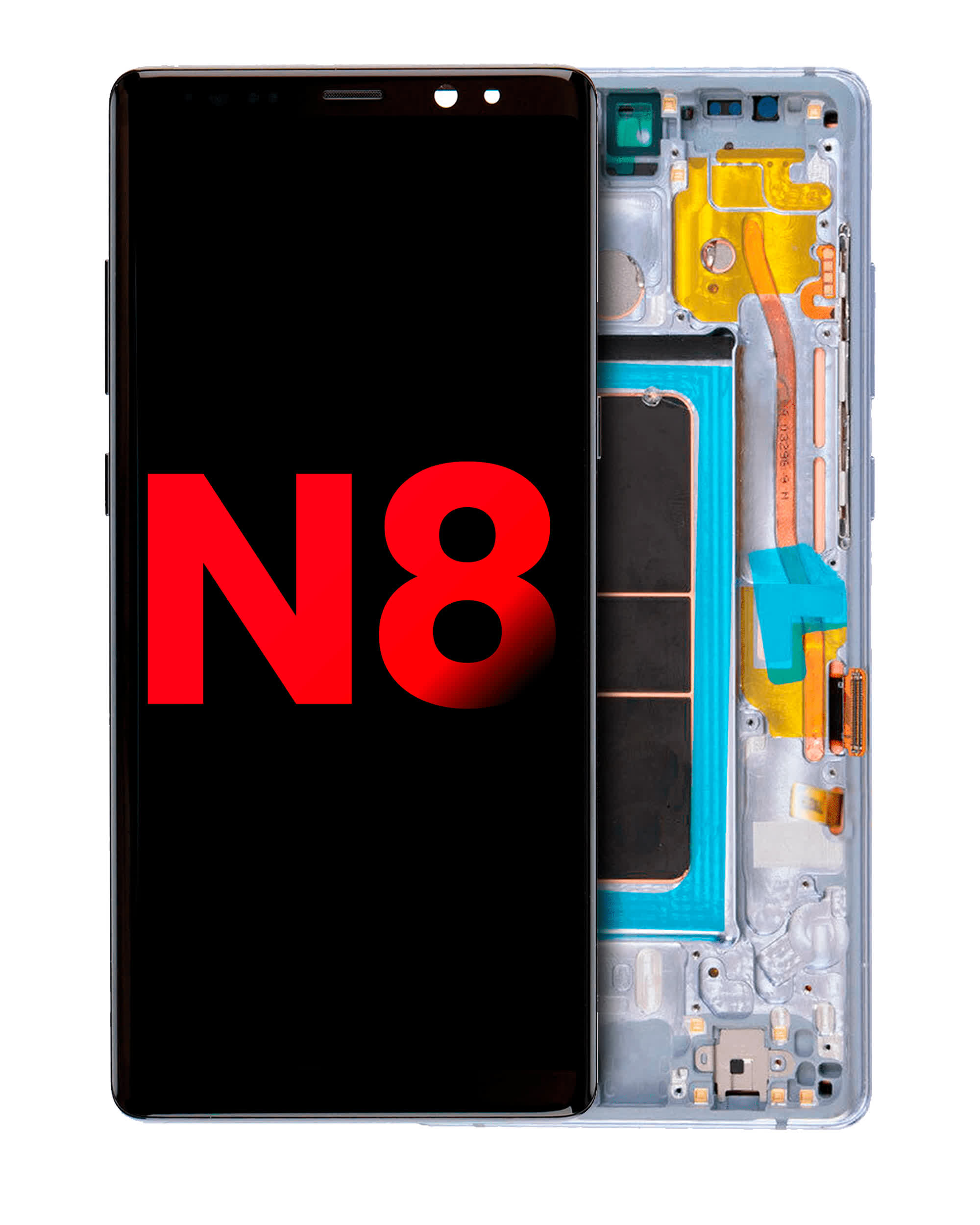 OLED Display mit Rahmen für Samsung Galaxy Note 8 (Aftermarket Plus) (Orchid Gray)