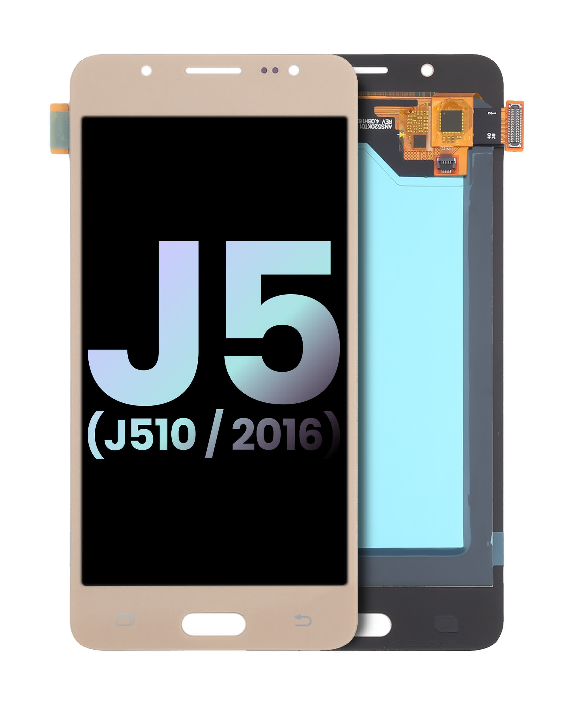 LCD Display ohne Rahmen für Samsung Galaxy J5 Duos (J510 / 2016) (Service Pack) (Gold)