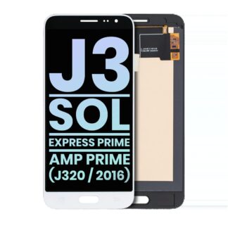 OLED Display ohne Rahmen für Samsung Galaxy J3 / Sol 4G / Express Prime / Amp Prime (J320 / 2016) (Service Pack) (White (Weiß))