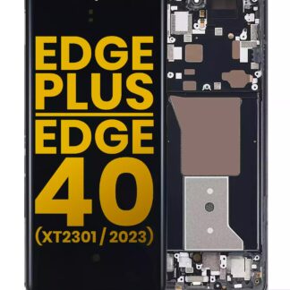 OLED Display mit Rahmen für Motorola Edge Plus / Edge 40 Pro (XT2301 / 2023) (Original) (Interstellar Black)