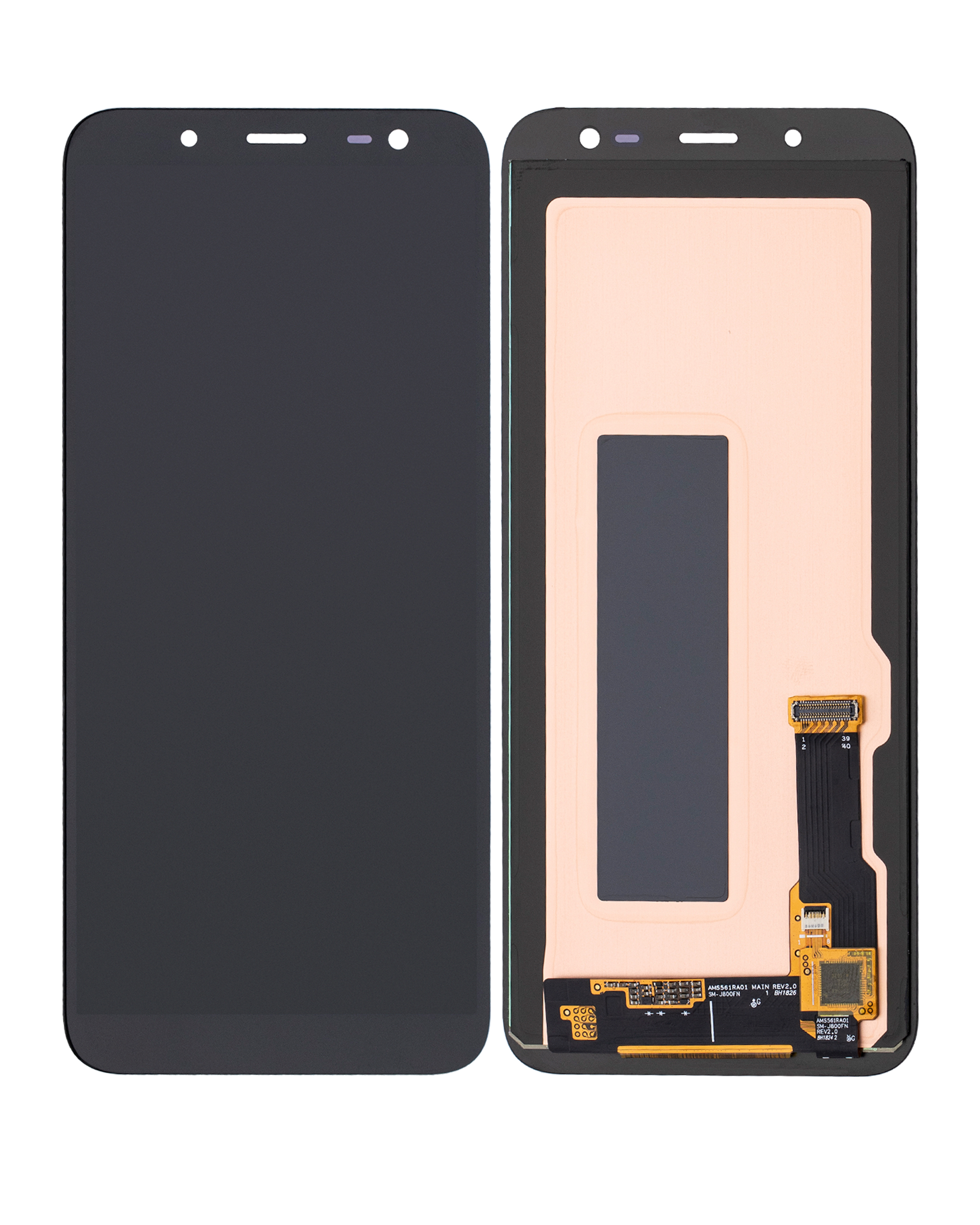 OLED Display ohne Rahmen für Samsung Galaxy J6 / On6 (J600 / 2018) (professionell aufgearbeitet) (Black (Schwarz)) – Bild 2