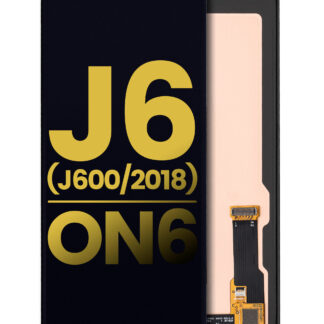 OLED Display ohne Rahmen für Samsung Galaxy J6 / On6 (J600 / 2018) (professionell aufgearbeitet) (Black (Schwarz))
