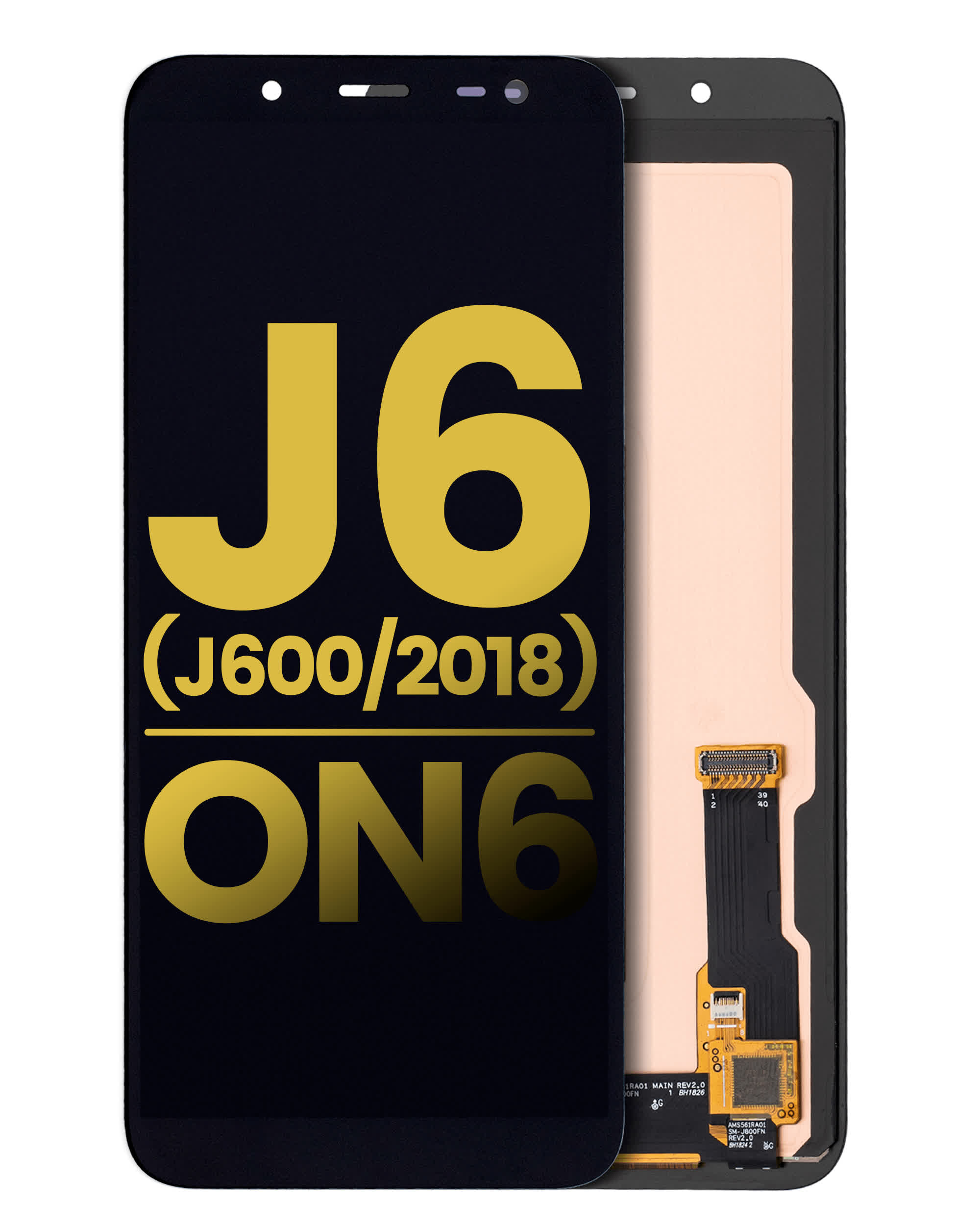 OLED Display ohne Rahmen für Samsung Galaxy J6 / On6 (J600 / 2018) (professionell aufgearbeitet) (Black (Schwarz))
