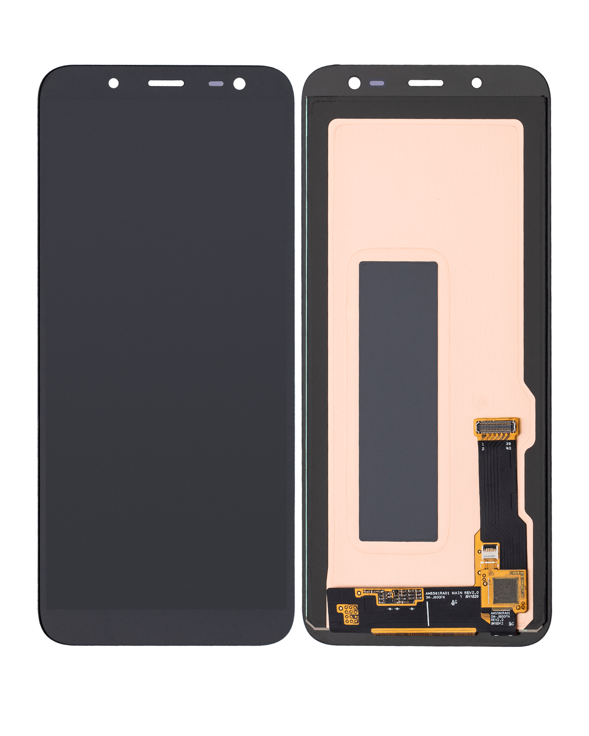 OLED Display ohne Rahmen für Samsung Galaxy J6 / On6 (J600 / 2018) (Service Pack) (Black (Schwarz)) – Bild 2