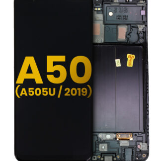 OLED Display mit Rahmen für Samsung Galaxy A50 (A505U / 2019) (professionell aufgearbeitet)