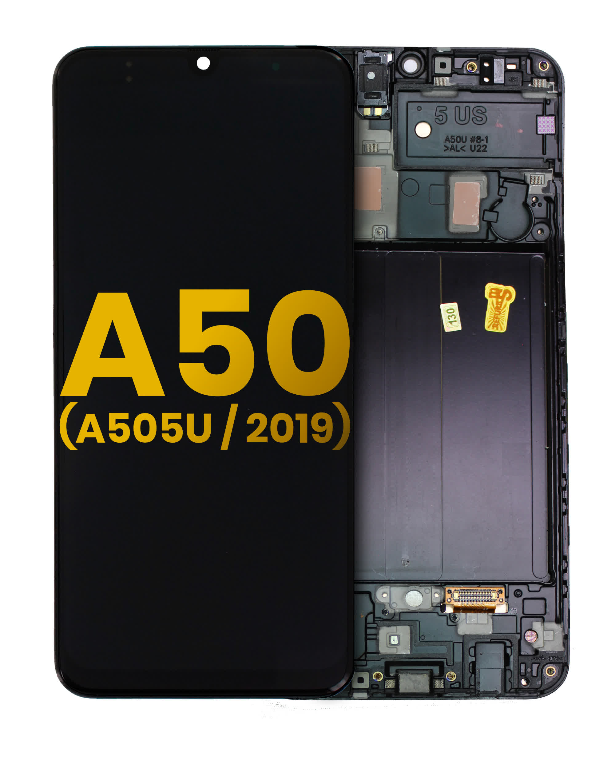 OLED Display mit Rahmen für Samsung Galaxy A50 (A505U / 2019) (professionell aufgearbeitet)
