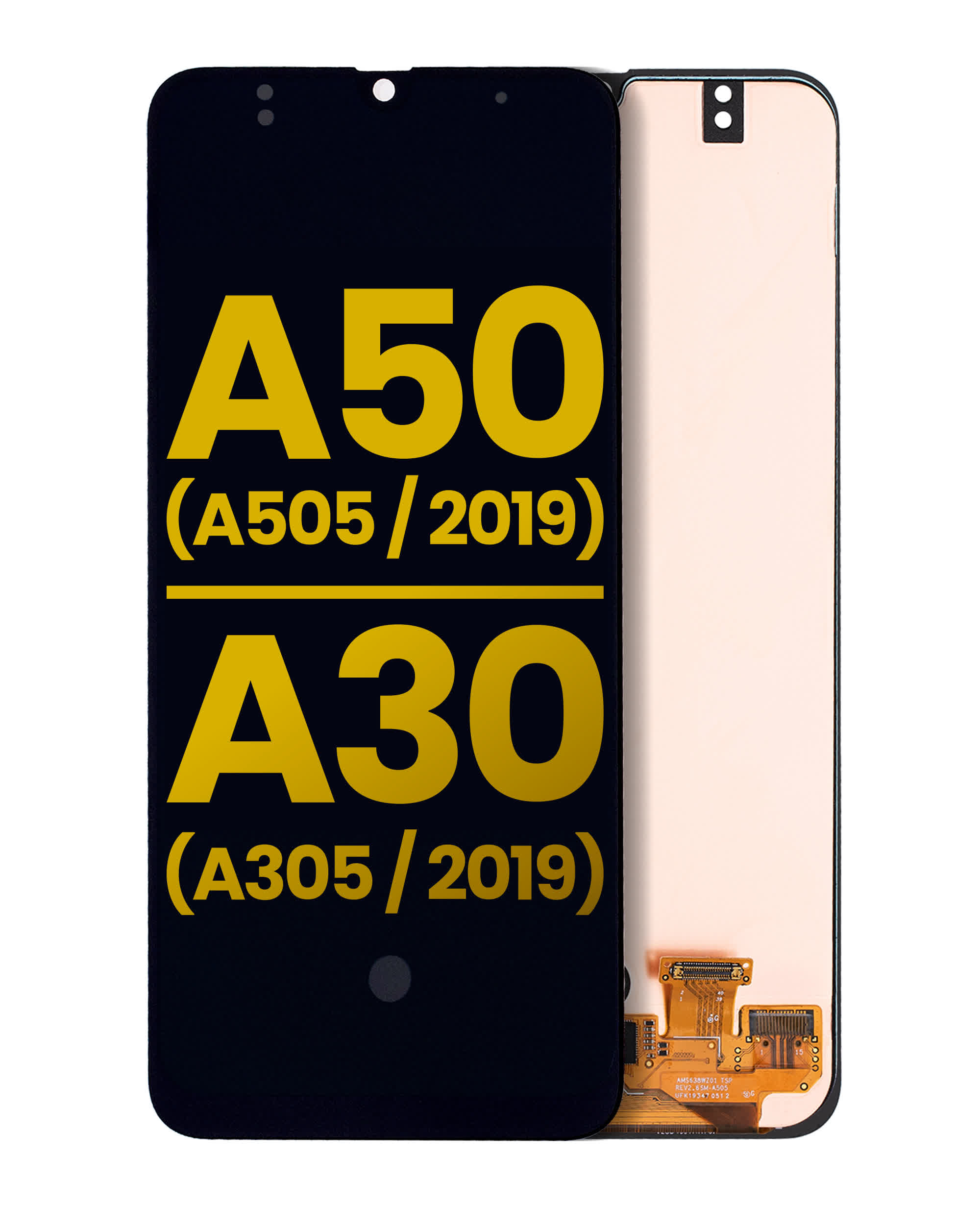 OLED Display ohne Rahmen für Samsung Galaxy A50 (A505 / 2019) / A30 (A305 / 2019) (alle Modelle) (professionell aufgearbeitet)