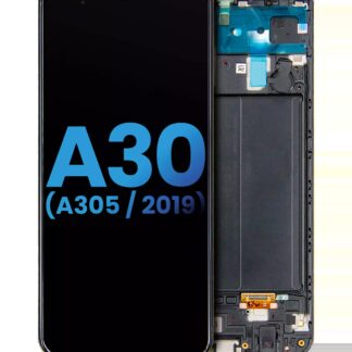 LCD Display mit Rahmen für Samsung Galaxy A30 (A305 / 2019) (Aftermarket: Incell)