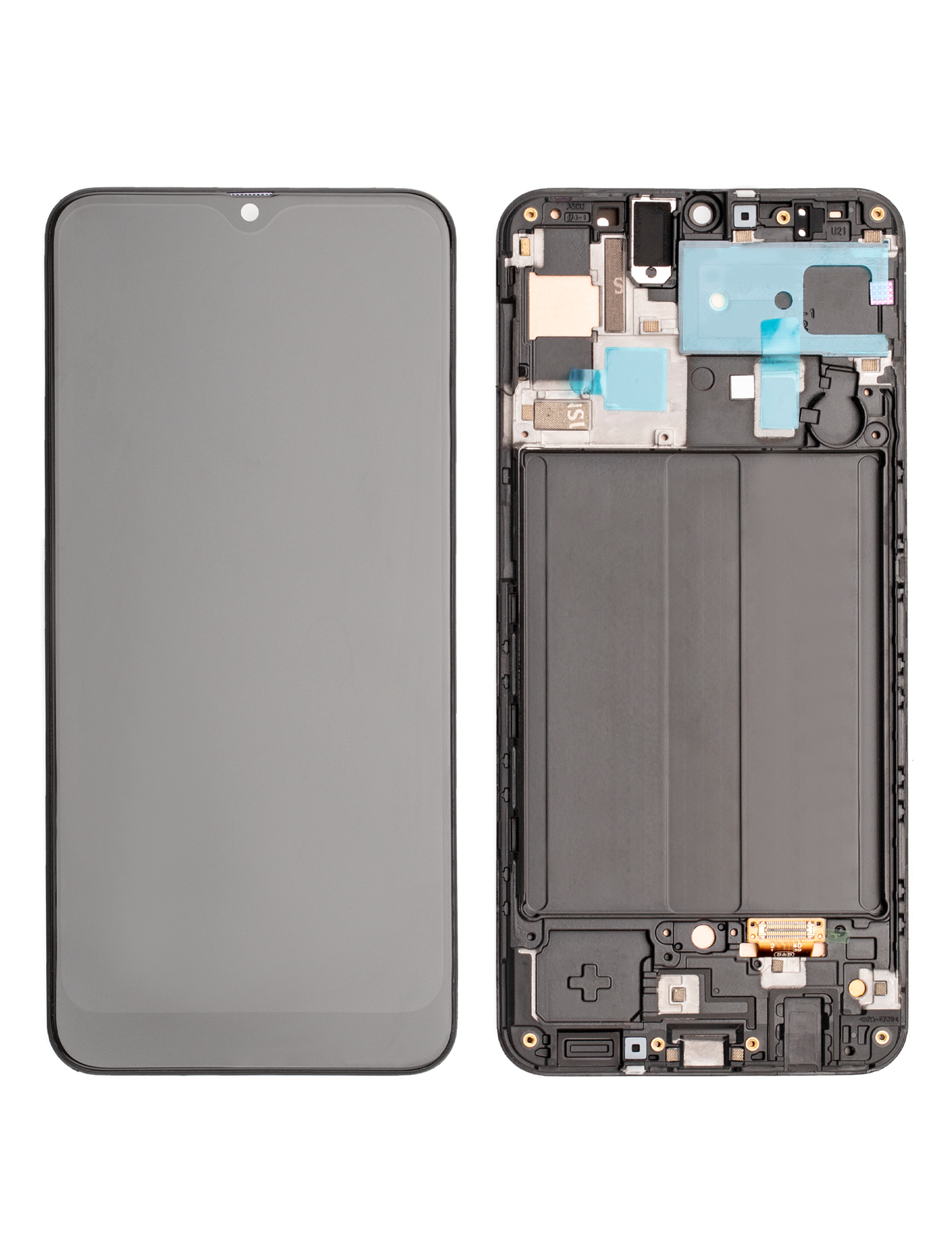 OLED Display mit Rahmen für Samsung Galaxy A50 (A505 / 2019) (US-Version) (Aftermarket Plus) – Bild 3