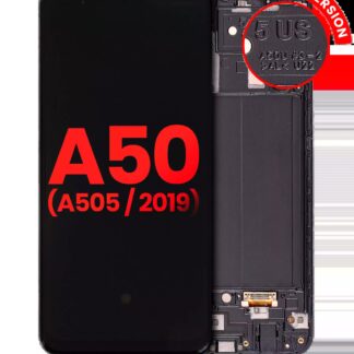 OLED Display mit Rahmen für Samsung Galaxy A50 (A505 / 2019) (US-Version) (Aftermarket Plus)