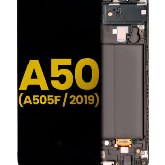 OLED Display mit Rahmen für Samsung Galaxy A50 (A505F / 2019) (professionell aufgearbeitet)