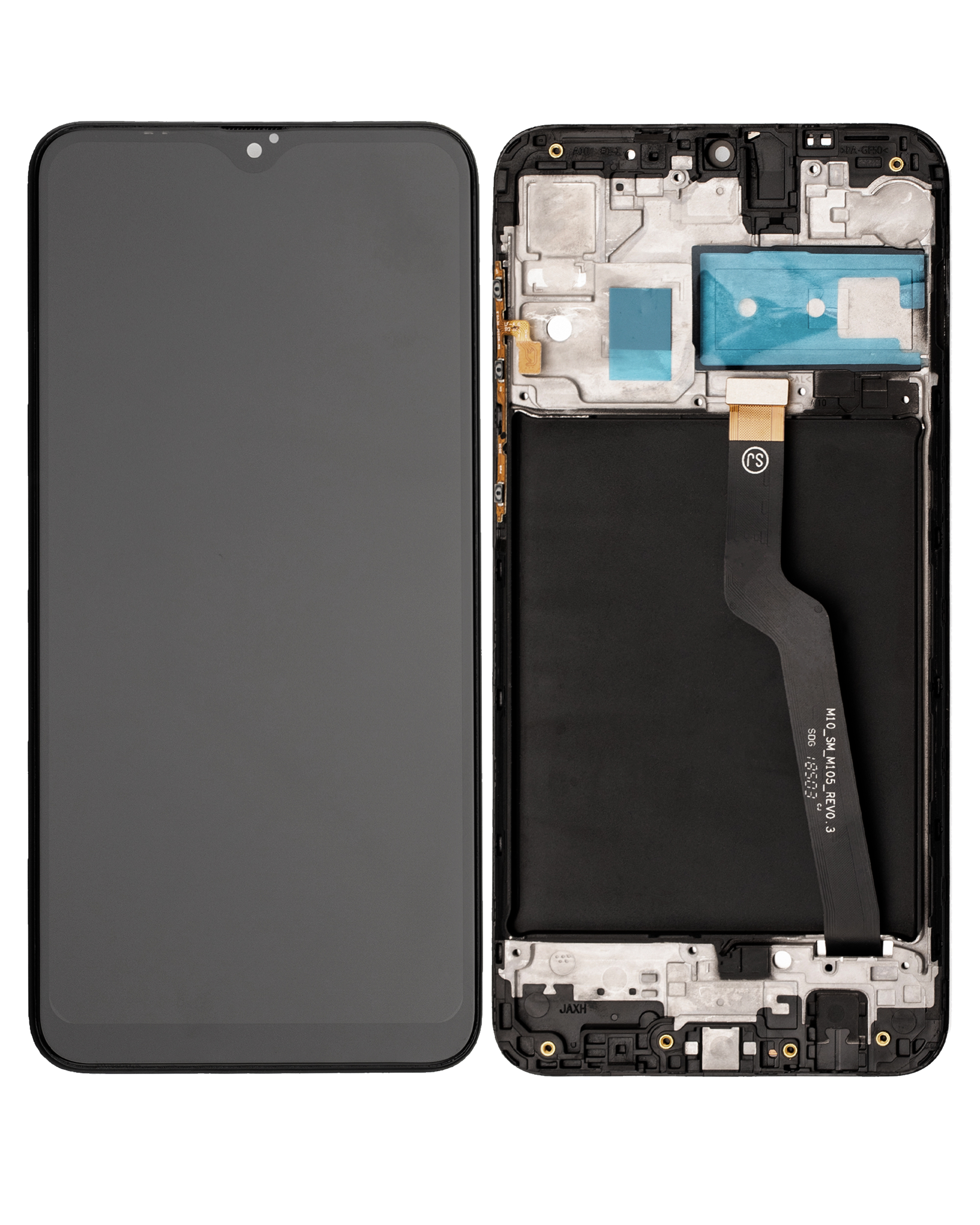 LCD Display mit Rahmen für Samsung Galaxy A10 (A105 / 2019) (Single Card Version) (Aftermarket Plus) – Bild 2