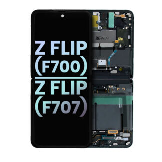 Inner OLED Display mit Rahmen für Samsung Galaxy Z Flip 4G (F700) (Service Pack) (Mirror Black)