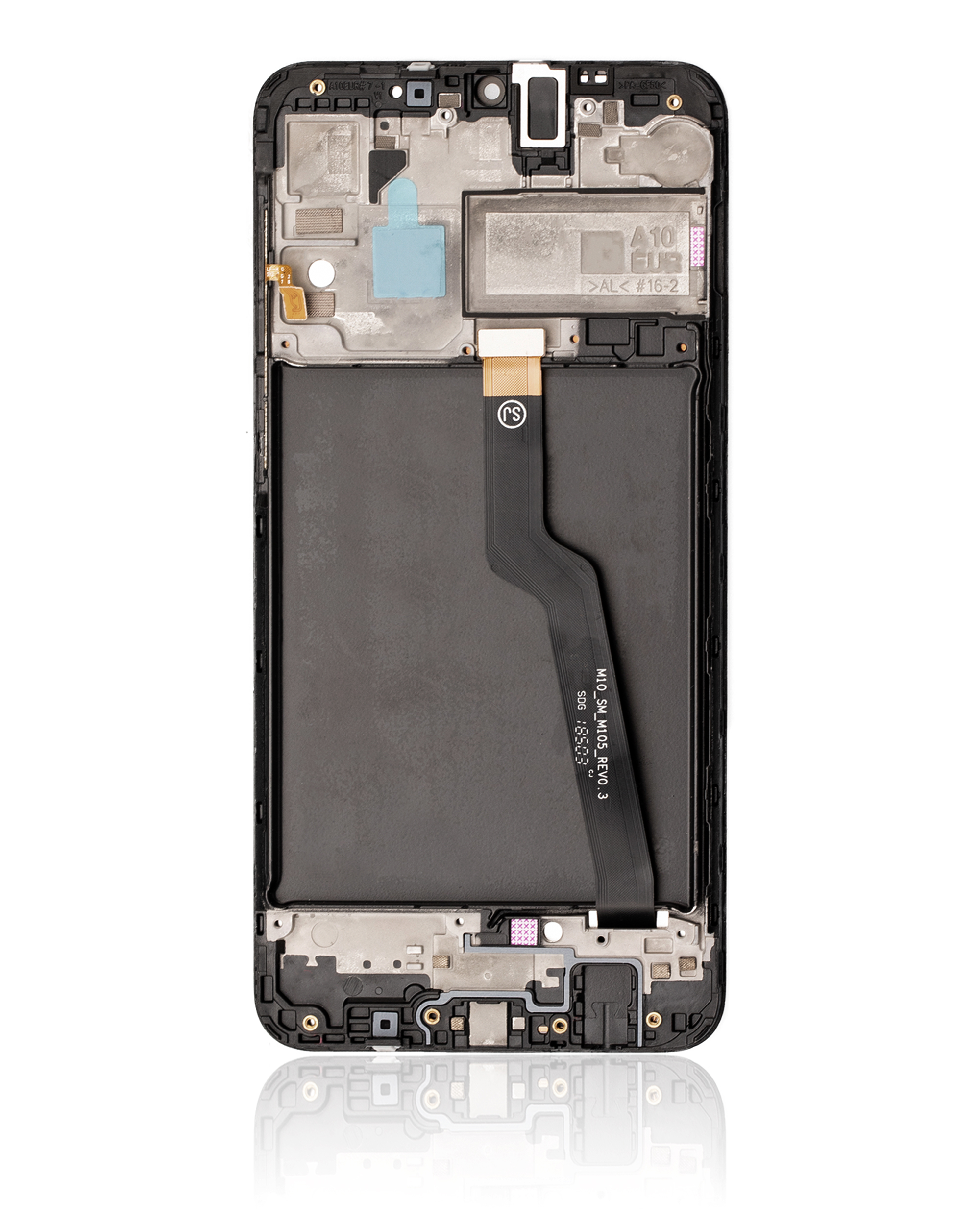 LCD Display mit Rahmen für Samsung Galaxy A10 (A105 / 2019) (Dual Card Version) (Aftermarket Plus) – Bild 4