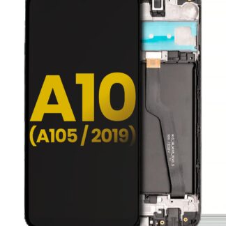 LCD Display mit Rahmen für Samsung Galaxy A10 (A105 / 2019) (Single Sim) (North American Version) (professionell aufgearbeitet) (Black (Schwarz))