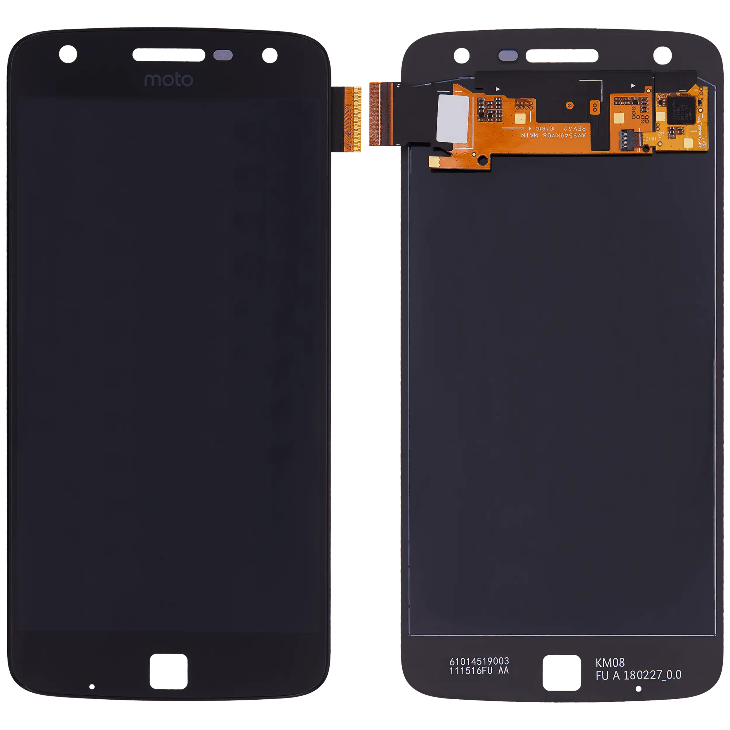 LCD Display ohne Rahmen für Motorola Moto Z Play Droid (XT1635-01 / 2016) (Original) (Black (Schwarz)) – Bild 2
