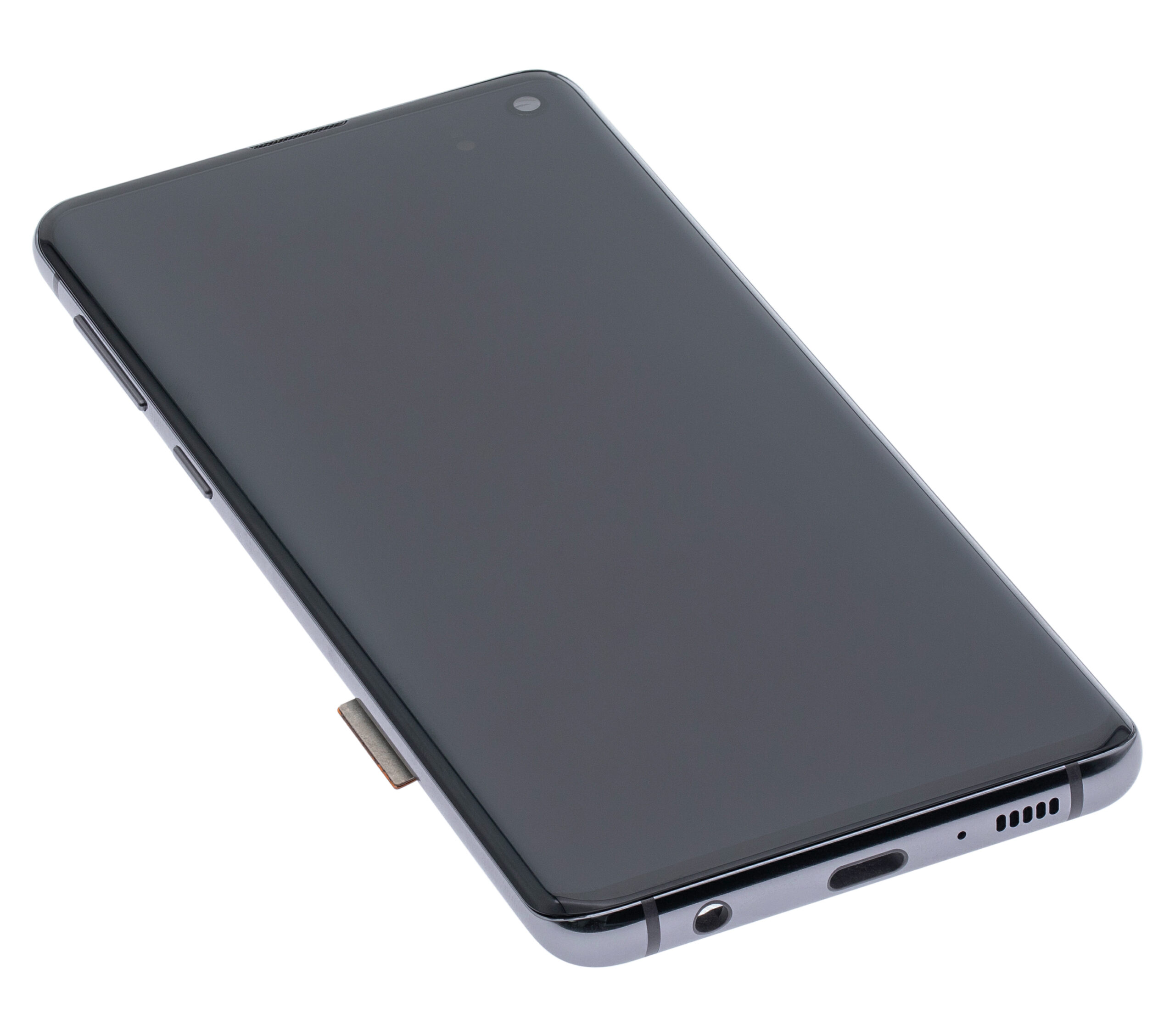 OLED Display mit Rahmen für Samsung Galaxy S10 (professionell aufgearbeitet) (Prism / Ceramic Black) – Bild 4