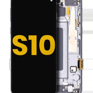 OLED Display mit Rahmen für Samsung Galaxy S10 (professionell aufgearbeitet) (Prism / Ceramic Black)