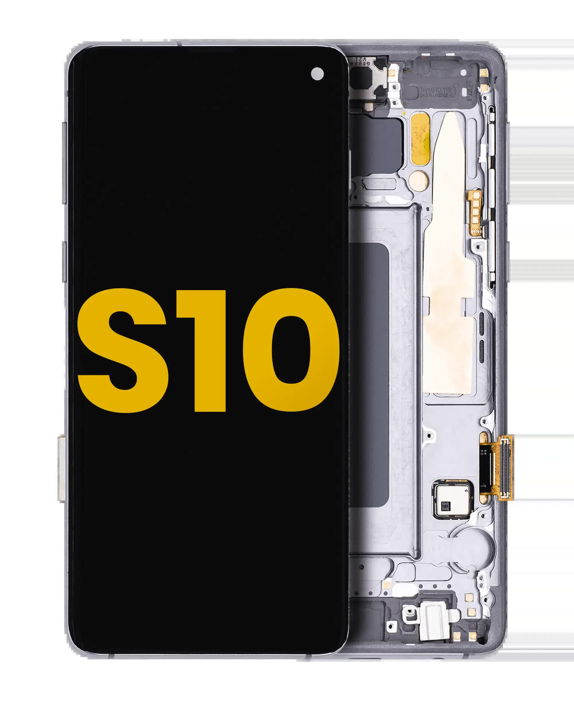 OLED Display mit Rahmen für Samsung Galaxy S10 (professionell aufgearbeitet) (Prism / Ceramic Black)