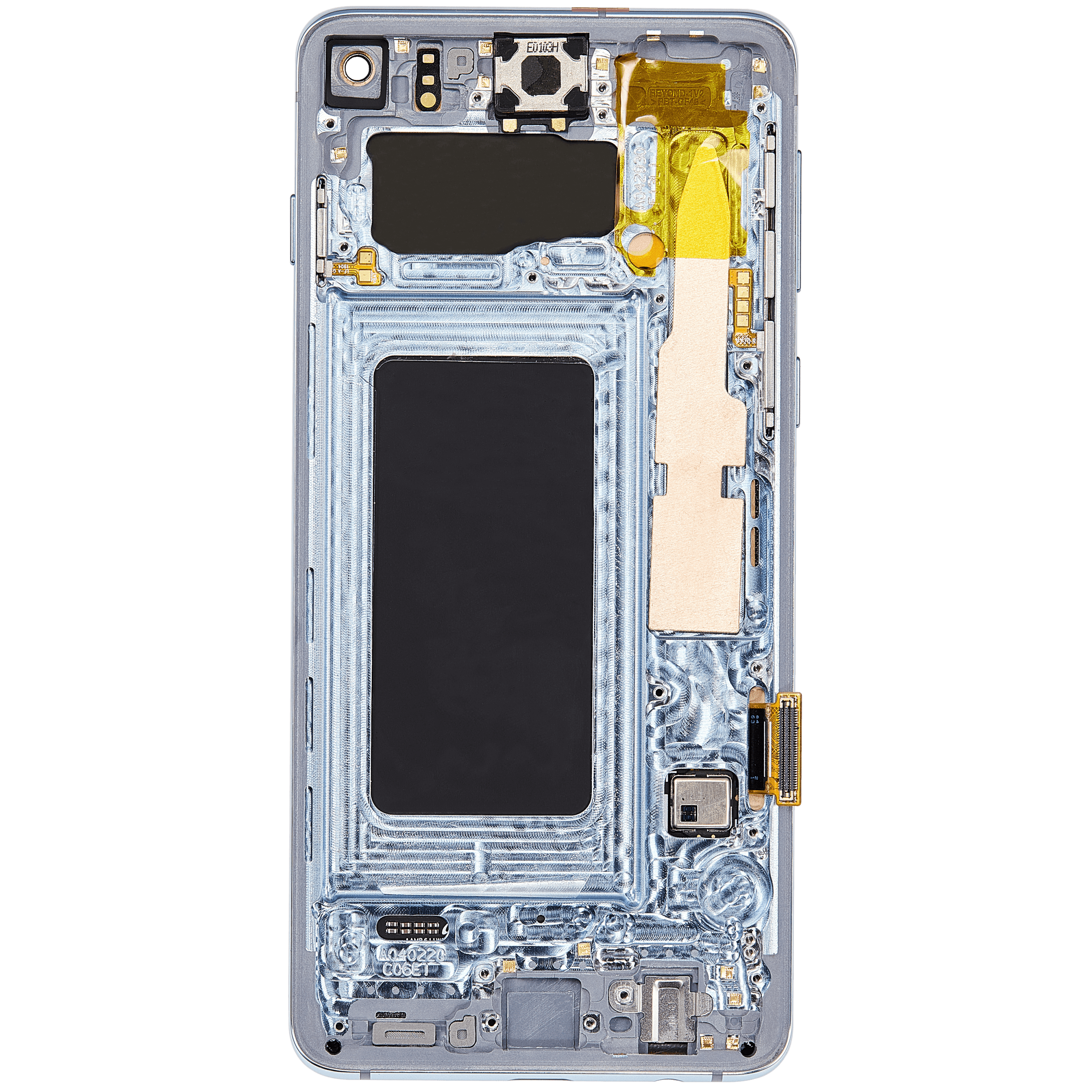 OLED Display mit Rahmen für Samsung Galaxy S10 (professionell aufgearbeitet) (Prism Blue) – Bild 4