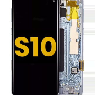 OLED Display mit Rahmen für Samsung Galaxy S10 (professionell aufgearbeitet) (Prism Blue)
