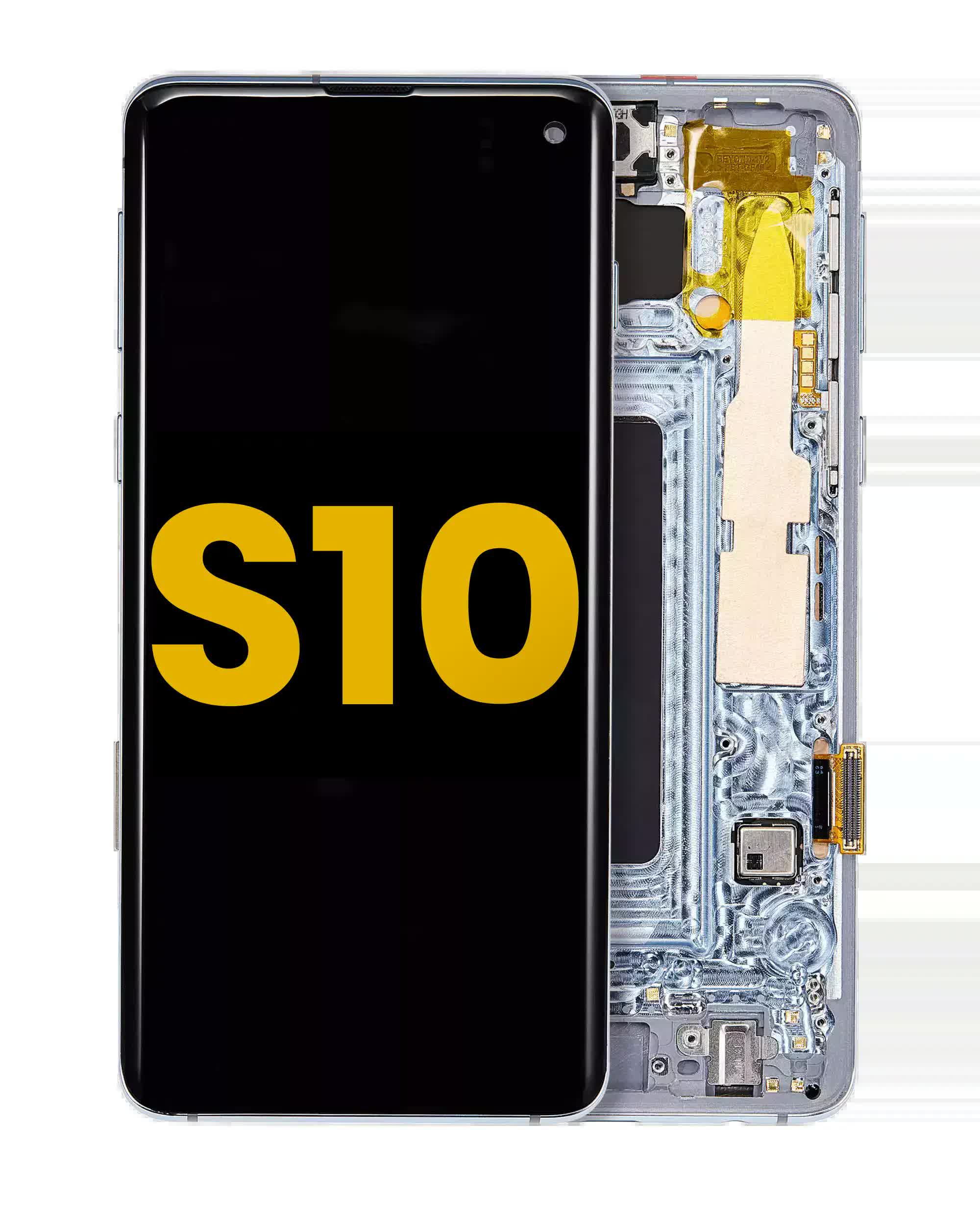 OLED Display mit Rahmen für Samsung Galaxy S10 (professionell aufgearbeitet) (Prism Blue)