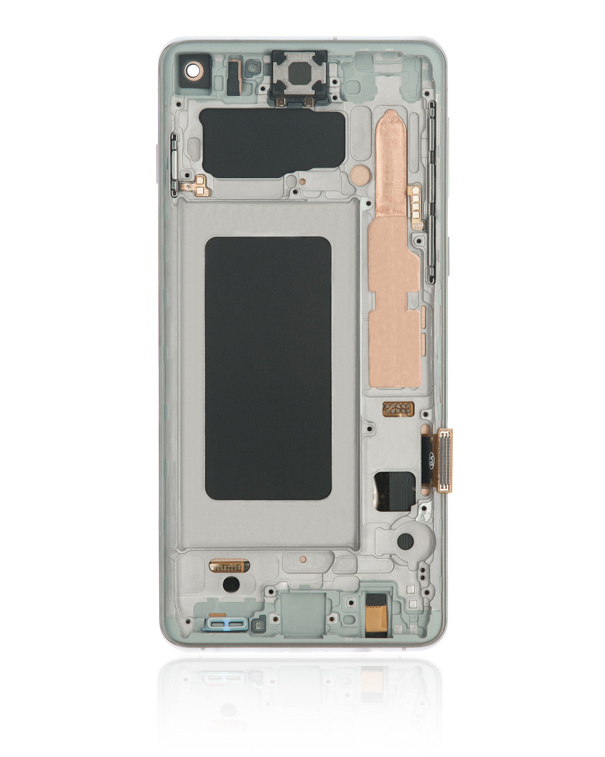 LCD Display mit Rahmen (ohne Fingerprint Sensor) für Samsung Galaxy S10 (Aftermarket Plus: TFT) (Prism White) – Bild 4