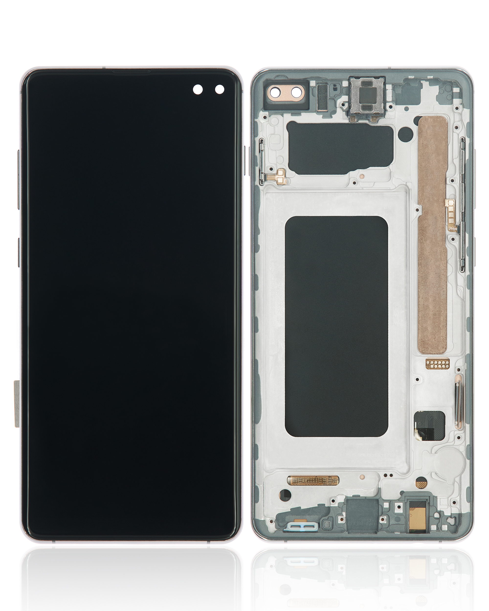 LCD Display mit Rahmen (ohne FingerPrint Sensor) für Samsung Galaxy S10 Plus (Aftermarket Plus: TFT) (Prism / Ceramic Black) – Bild 2