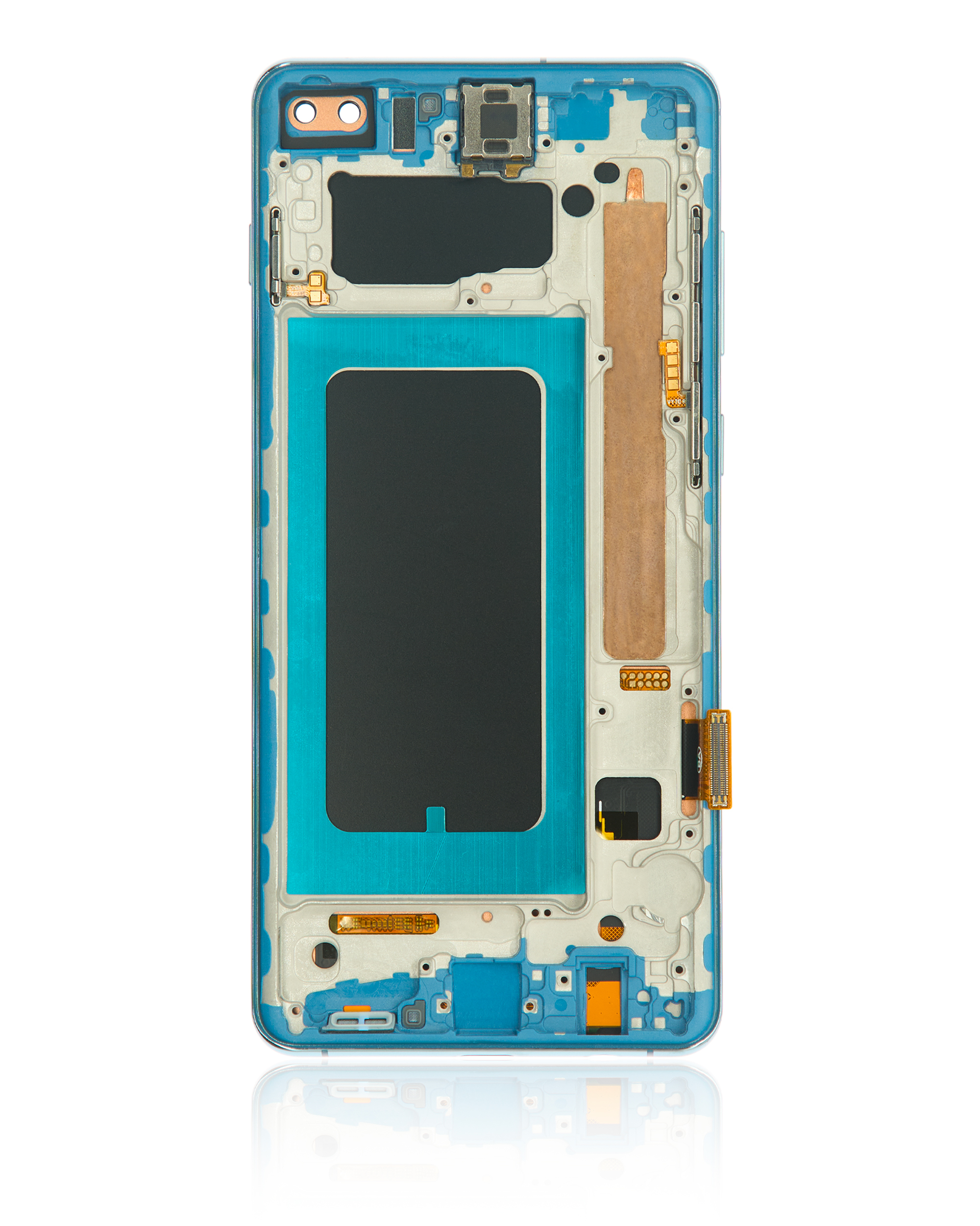 LCD Display mit Rahmen (ohne Fingerprint Sensor) für Samsung Galaxy S10 Plus (Aftermarket Plus: TFT) (Prism Blue) – Bild 4