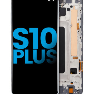 LCD Display mit Rahmen (ohne Fingerprint Sensor) für Samsung Galaxy S10 Plus (Aftermarket Plus: TFT) (Prism Green)