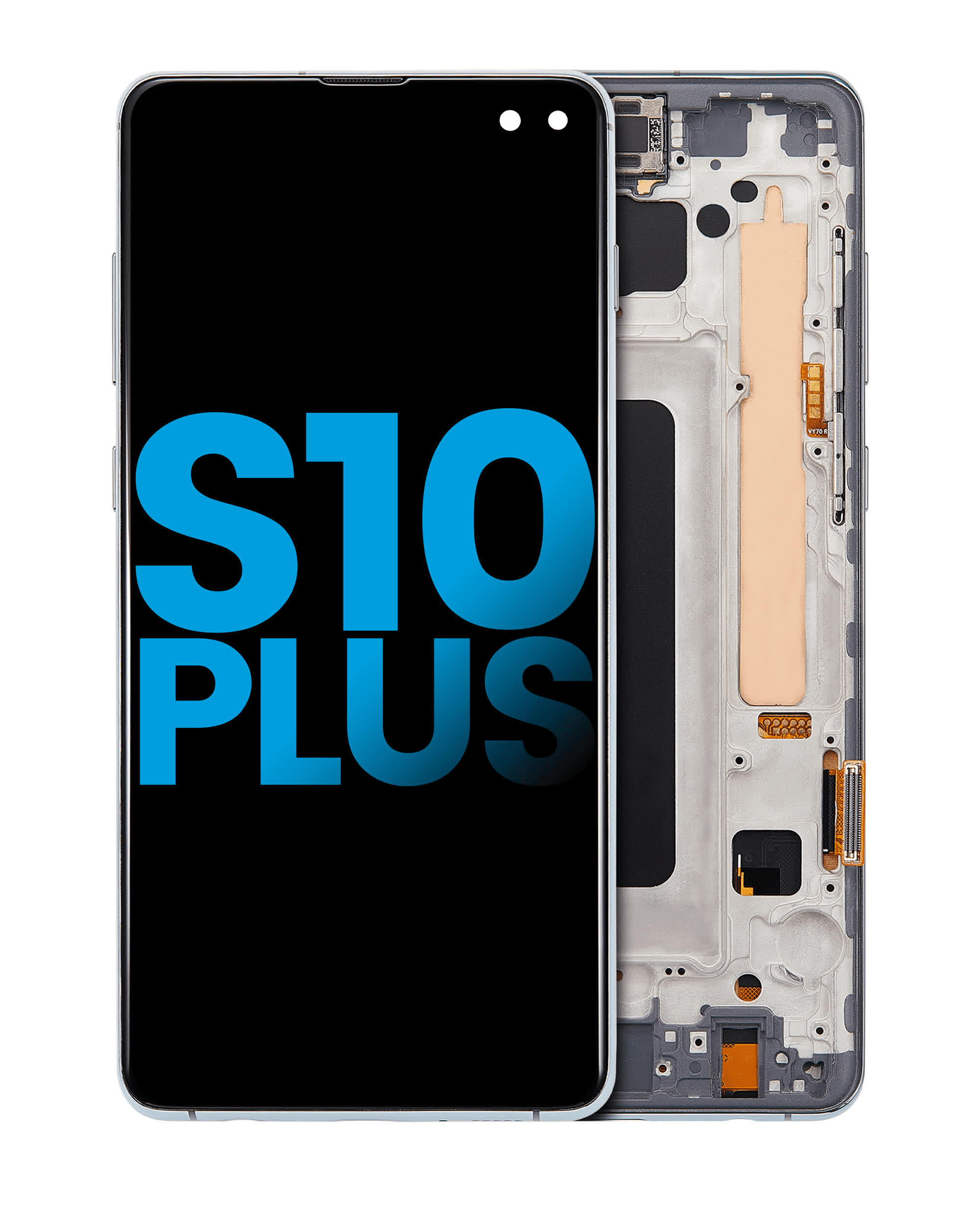 LCD Display mit Rahmen (ohne Fingerprint Sensor) für Samsung Galaxy S10 Plus (Aftermarket Plus: TFT) (Prism Green)