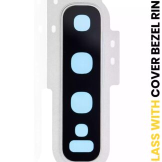 Rückkamera-Glas mit Abdeckung Blendenring für Samsung Galaxy S10 (Prism White)