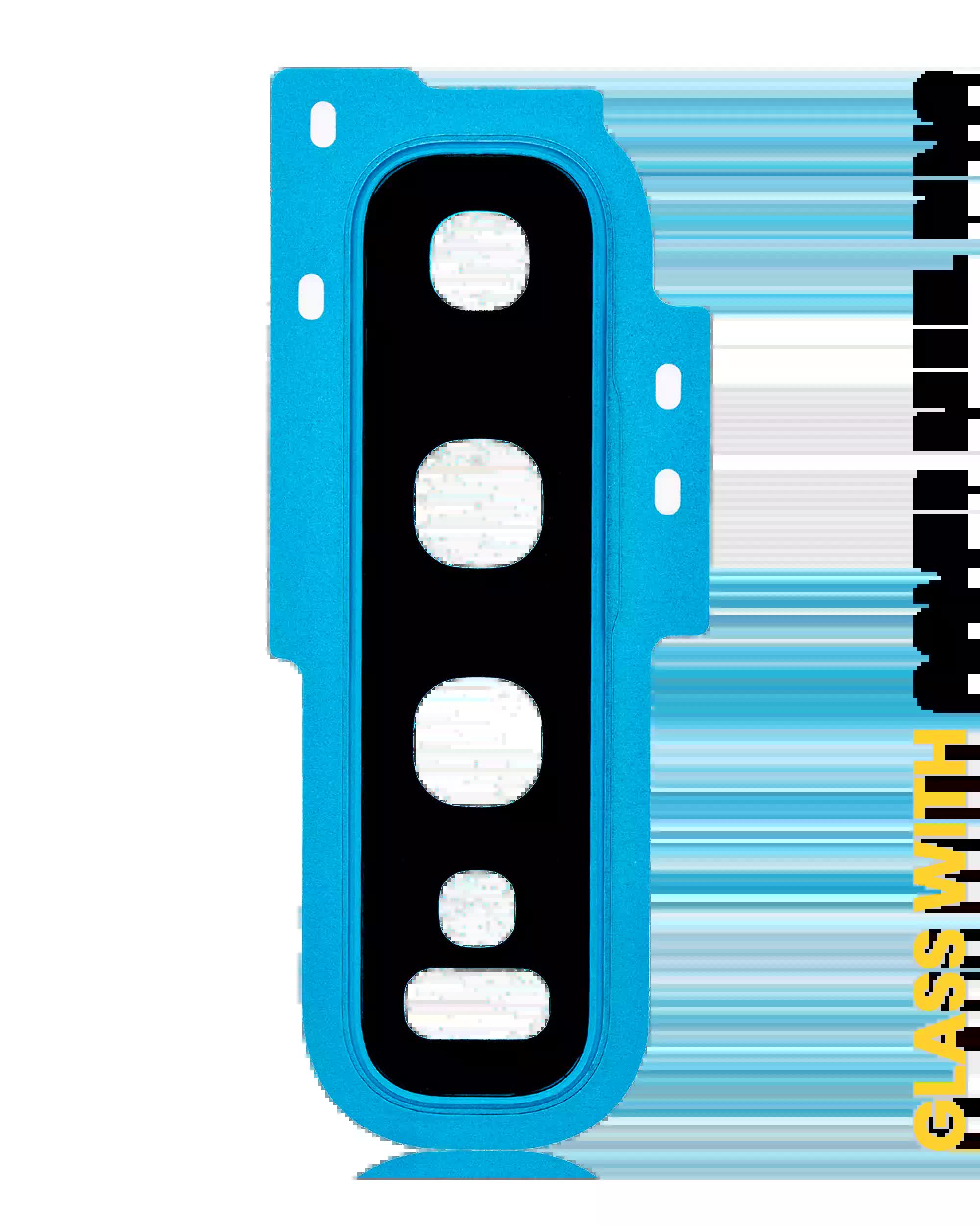 Rückkamera-Glas mit Abdeckung Blendenring für Samsung Galaxy S10 (Prism Blue)
